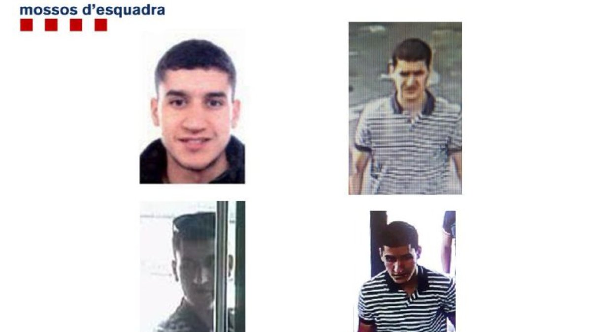 Los Mossos han difundido estas imágenes de Younes Abouyaaqoub. MOSSOS D