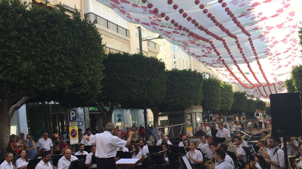 Banda Sinfónica Municipal de Almería, esta mañana.