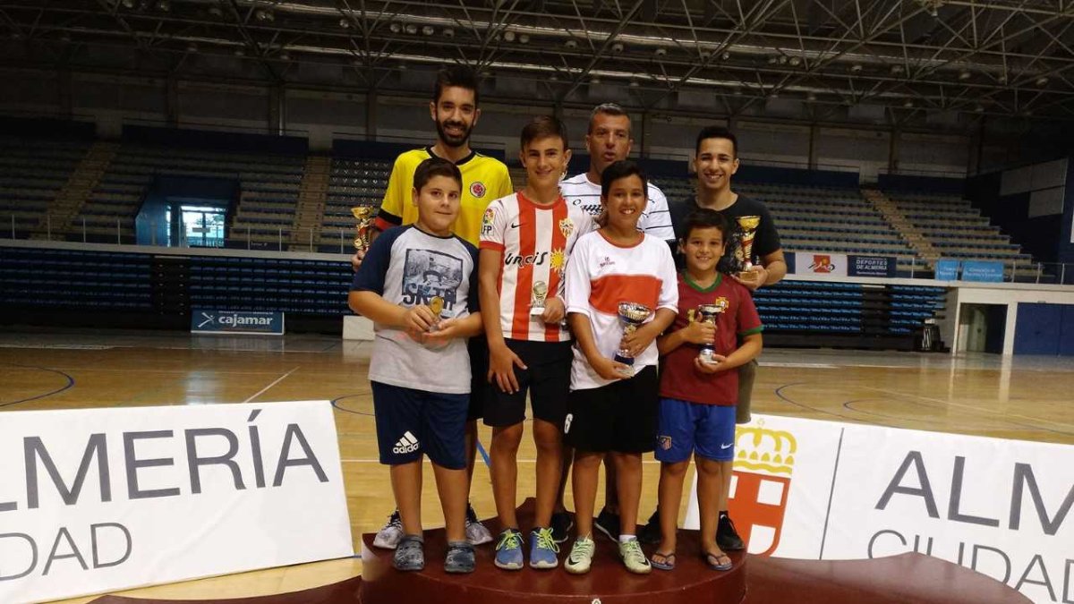 El podio de los vencedores.