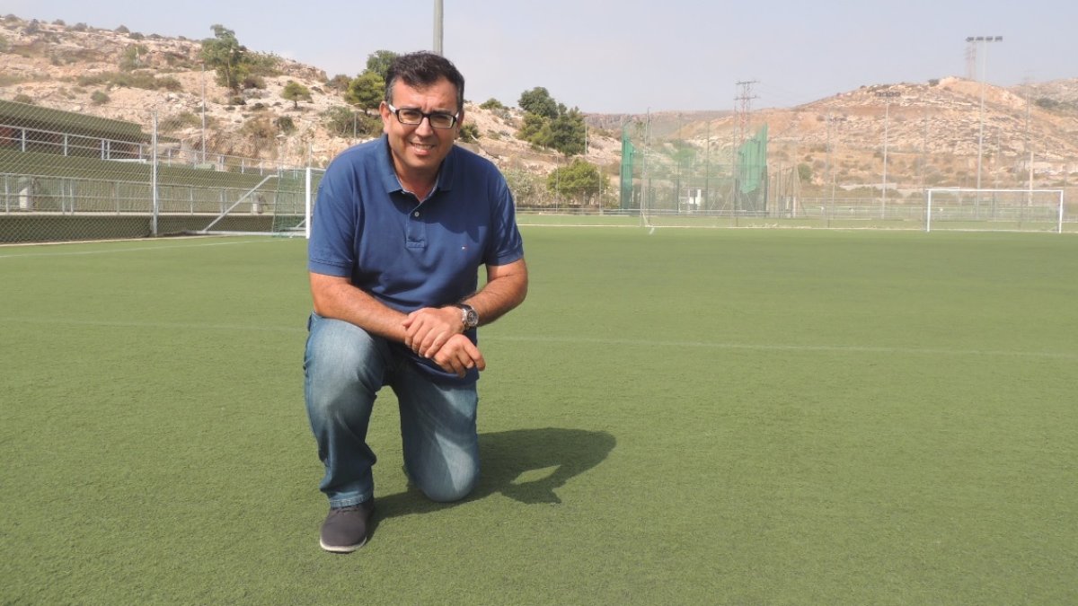 Paco Amizián en la Ciudad Deportiva de Los Ángeles.
