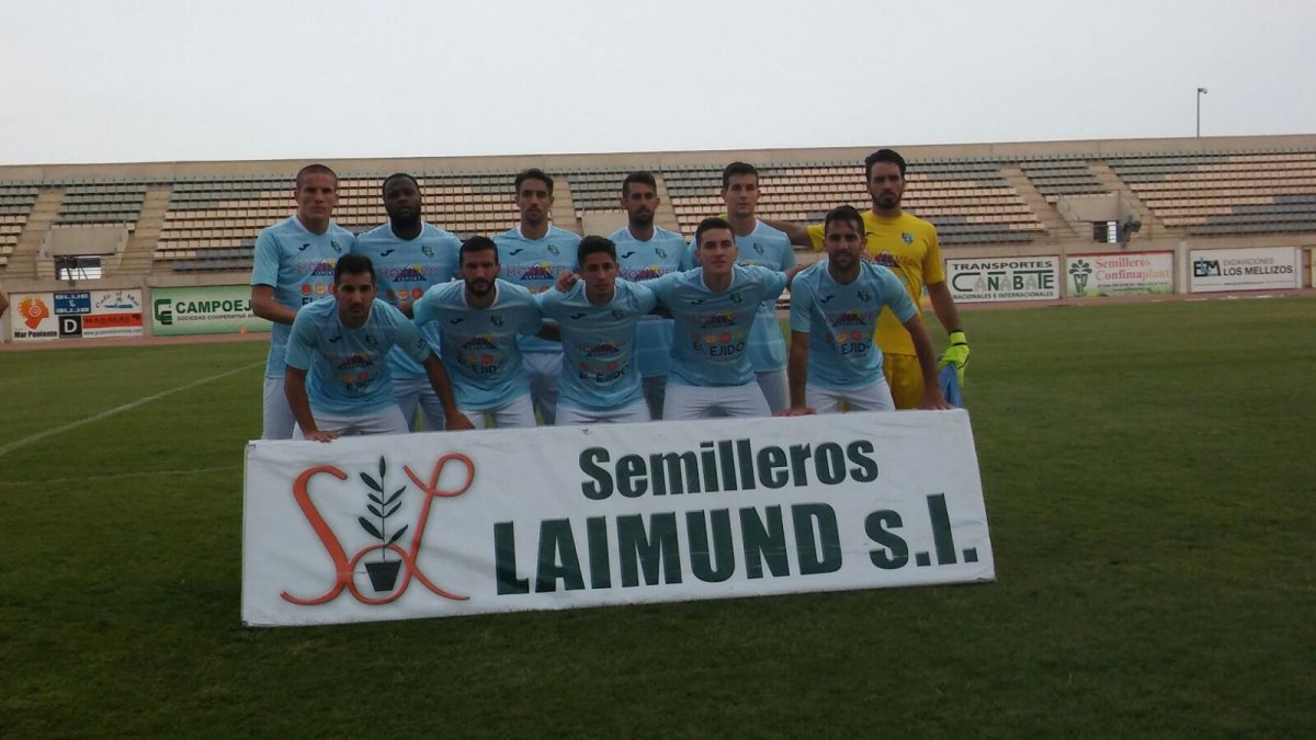 El once del CD El Ejido ante el Cartagena.