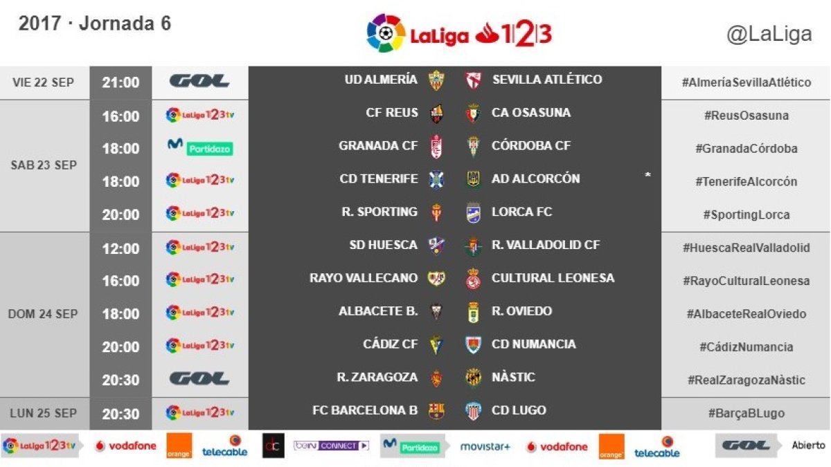 La sexta jornada al completo.