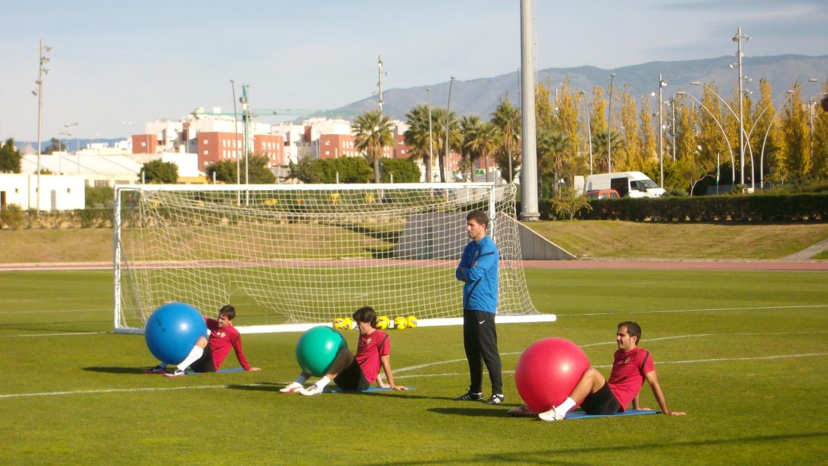 Jose Verza con Javi Gracia el año del ascenso a Primera.