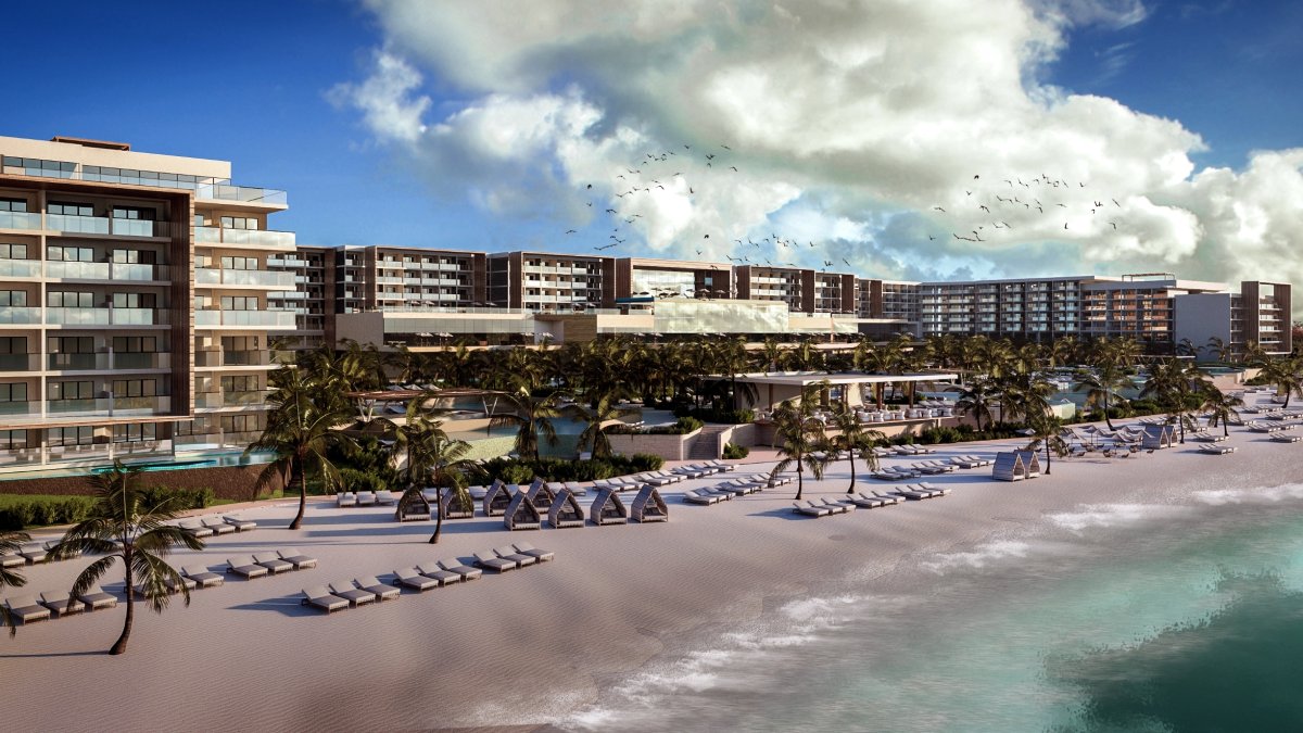 Imagen del proyecto del Hotel Senator Riviera Cancún que dispondrá de 4.000 metros de piscinas y diez restaurantes temáticos.
