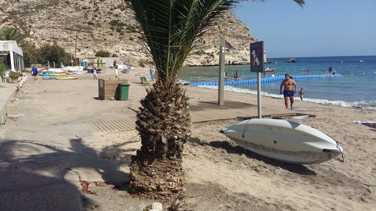 Imágenes del estado actual de las playas nijareñas después del paso de las lluvias de esta semana.
