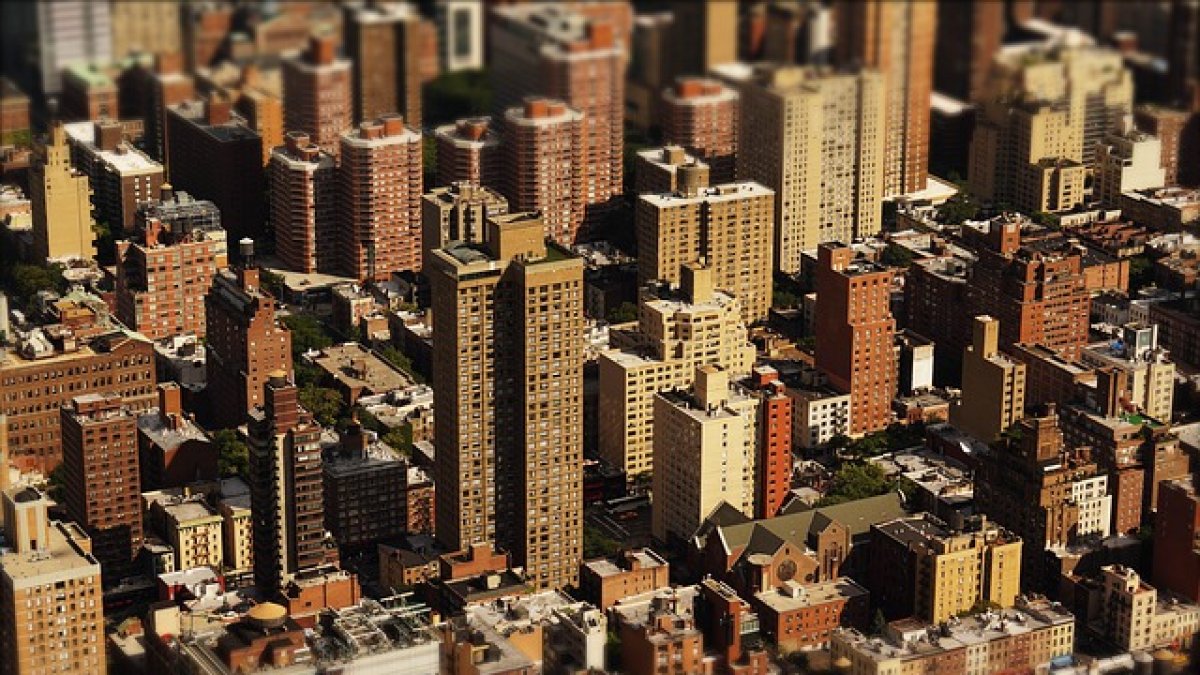 Imagen de una zona de rascacielos en Estados Unidos.