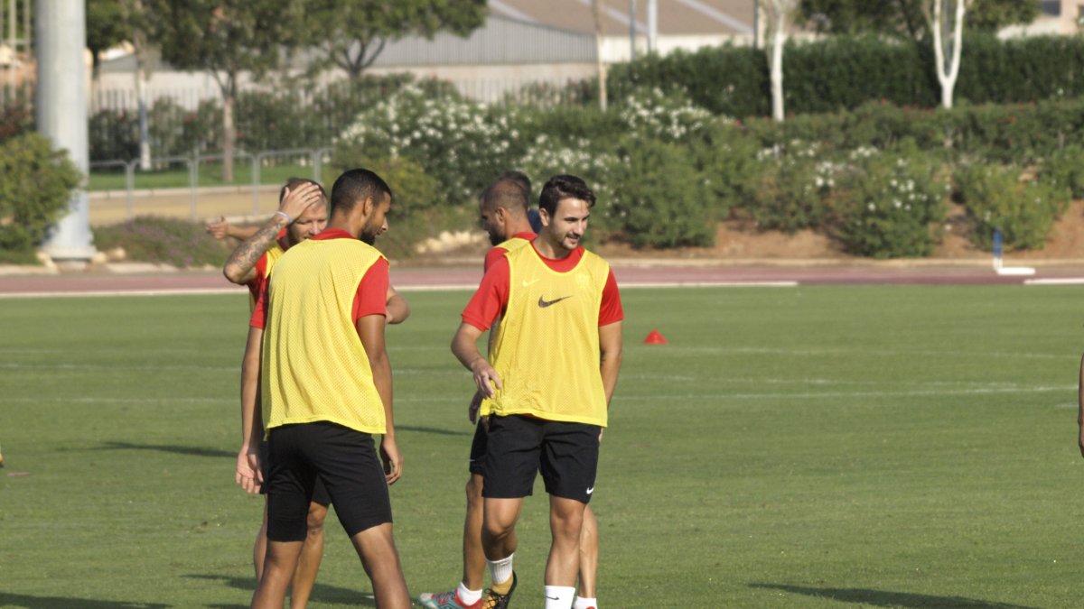 Juan Muñoz con sus compañeros.