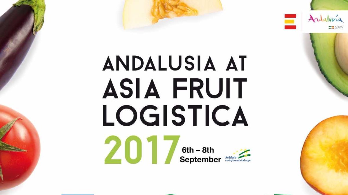 Cartel promocional de Extenda para Asia Fruit Logistica 2017.