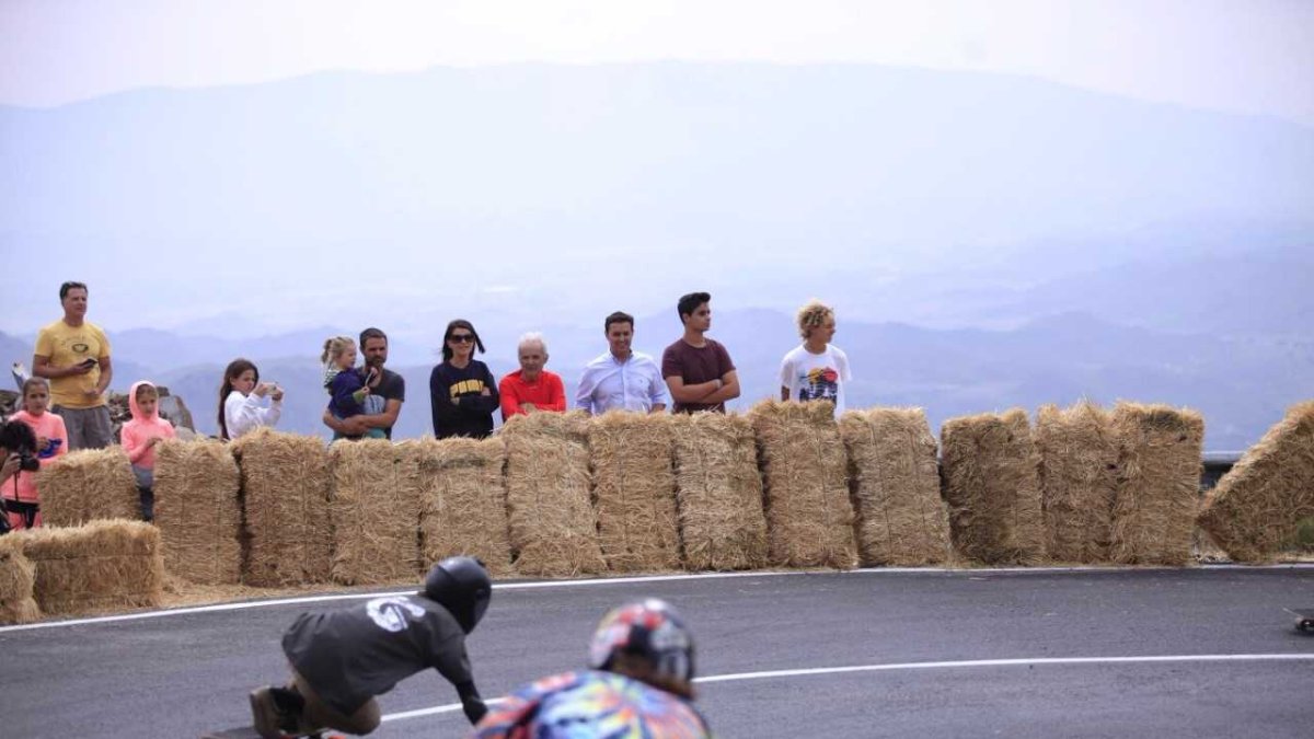 Una de las imágenes más espectaculares que dejó ayer la Velefique International Freeride 2017.