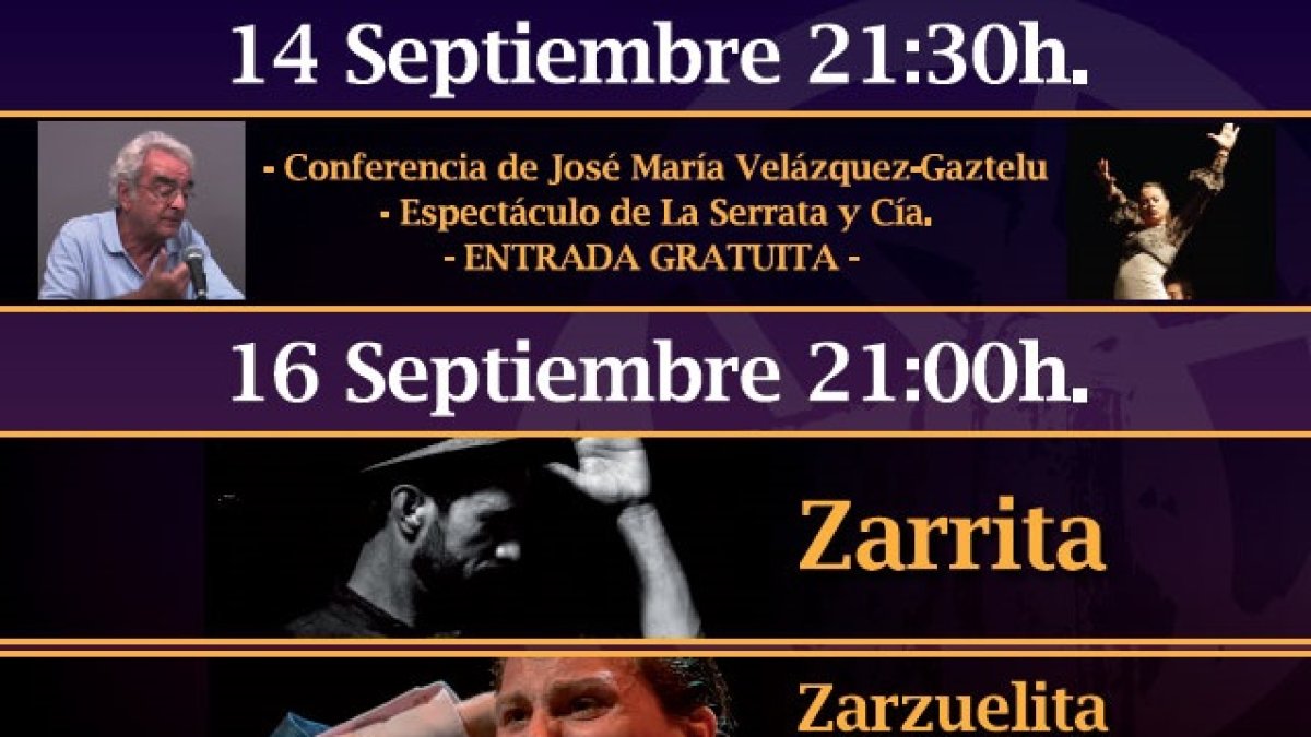 Detalle de la programación del festival.