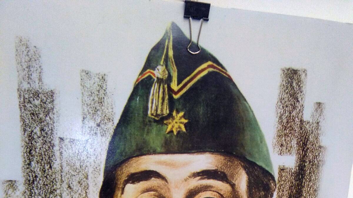 Retrato de Franco que puede verse en la exposición de la Legión.