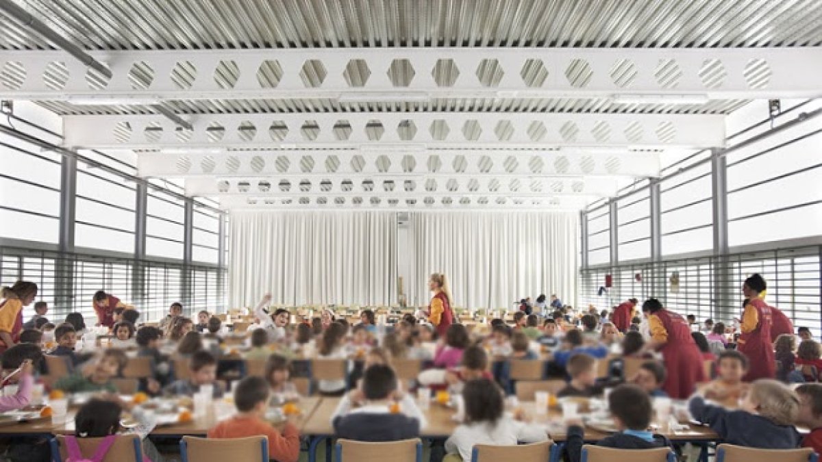 Imagen de archivo de un comedor escolar.