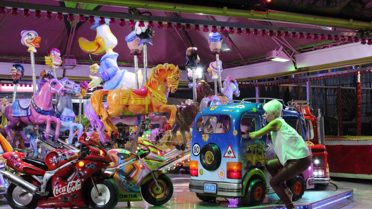 Atracción infantil el pasado año en la Feria de Vera en honor a San Cleofás.