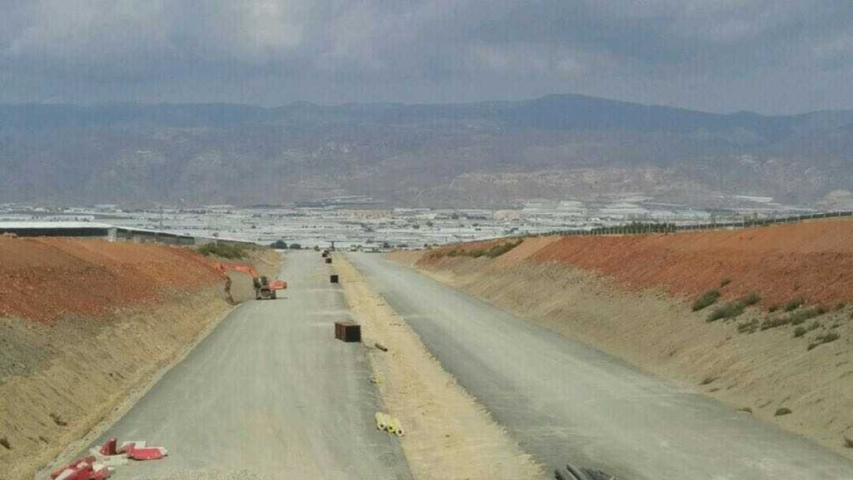 Estado de las obras de la variante de Roquetas.