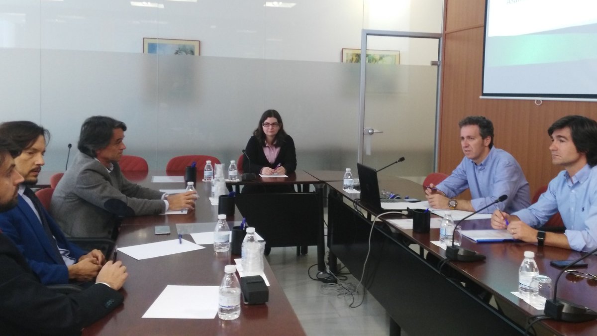 Miembros de la directiva de concesionarios de automóviles de Almería, en Asempal.