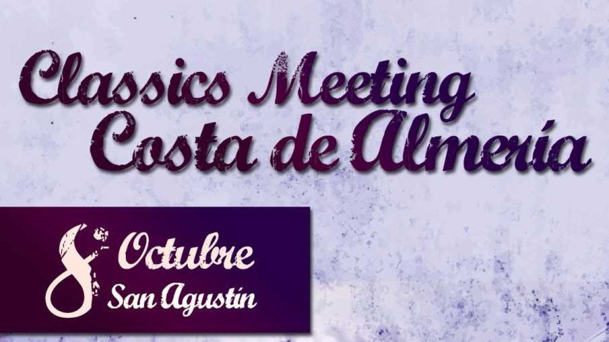 Cartel anunciador del encuentro de coches.