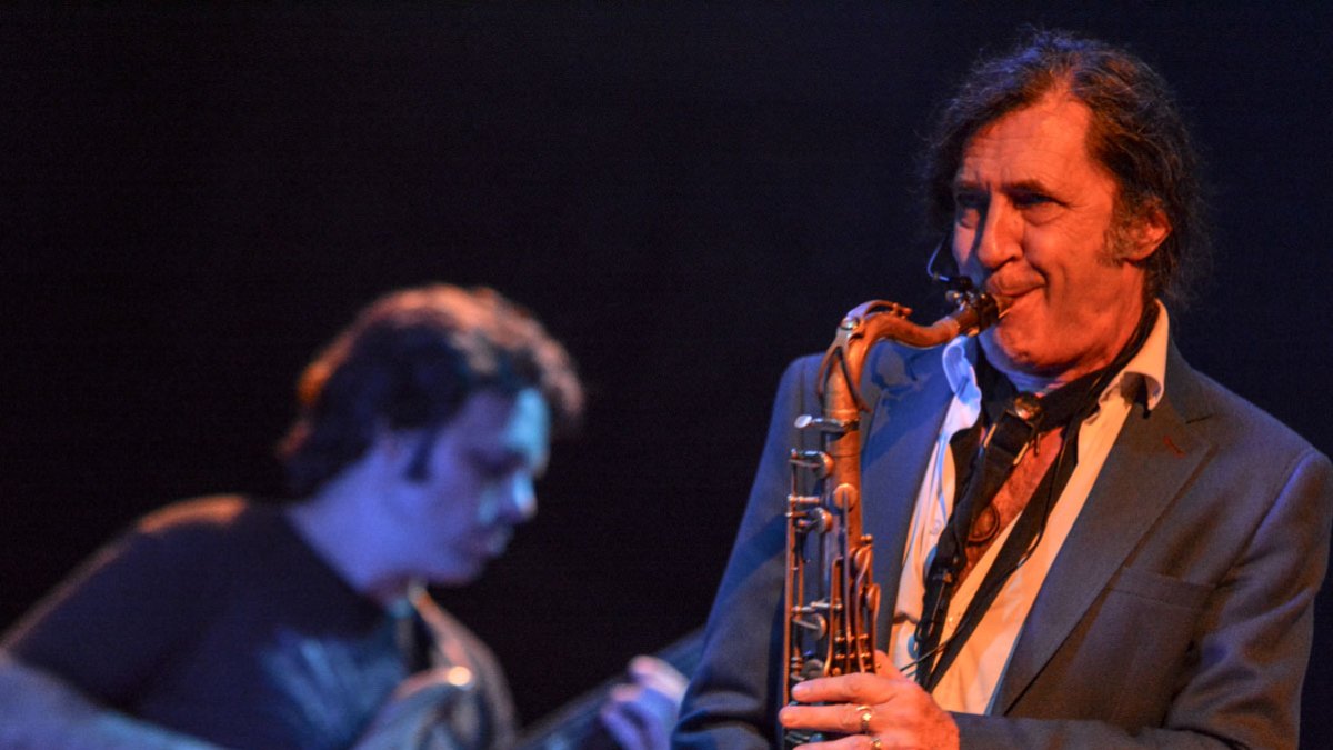 Jorge Pardo durante su concierto del sábado en el Teatro Cervantes.