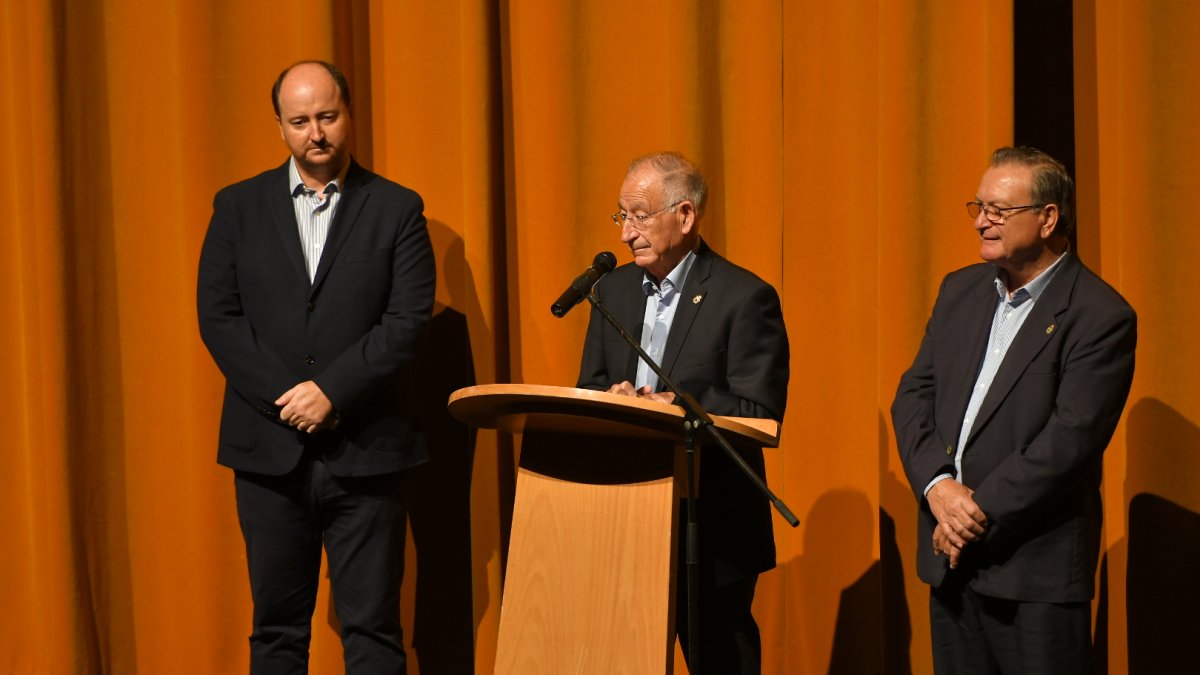 Gabriel Amat, alcalde-presidente; y el concejal, José Galdeano, en la Gala del Mayor.