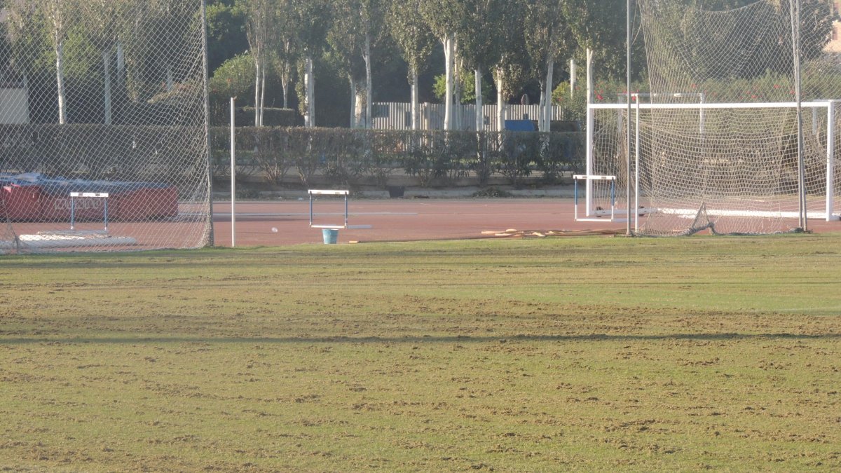 Aspecto del campo este martes.