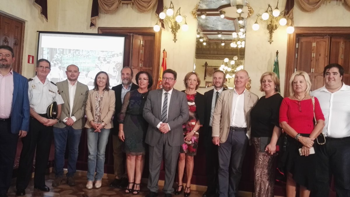 Altos cargos de la Junta, ayer.