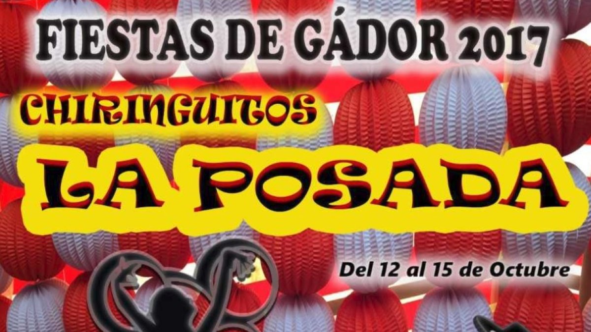 Una peña rojiblanca en las fiestas de Gádor.