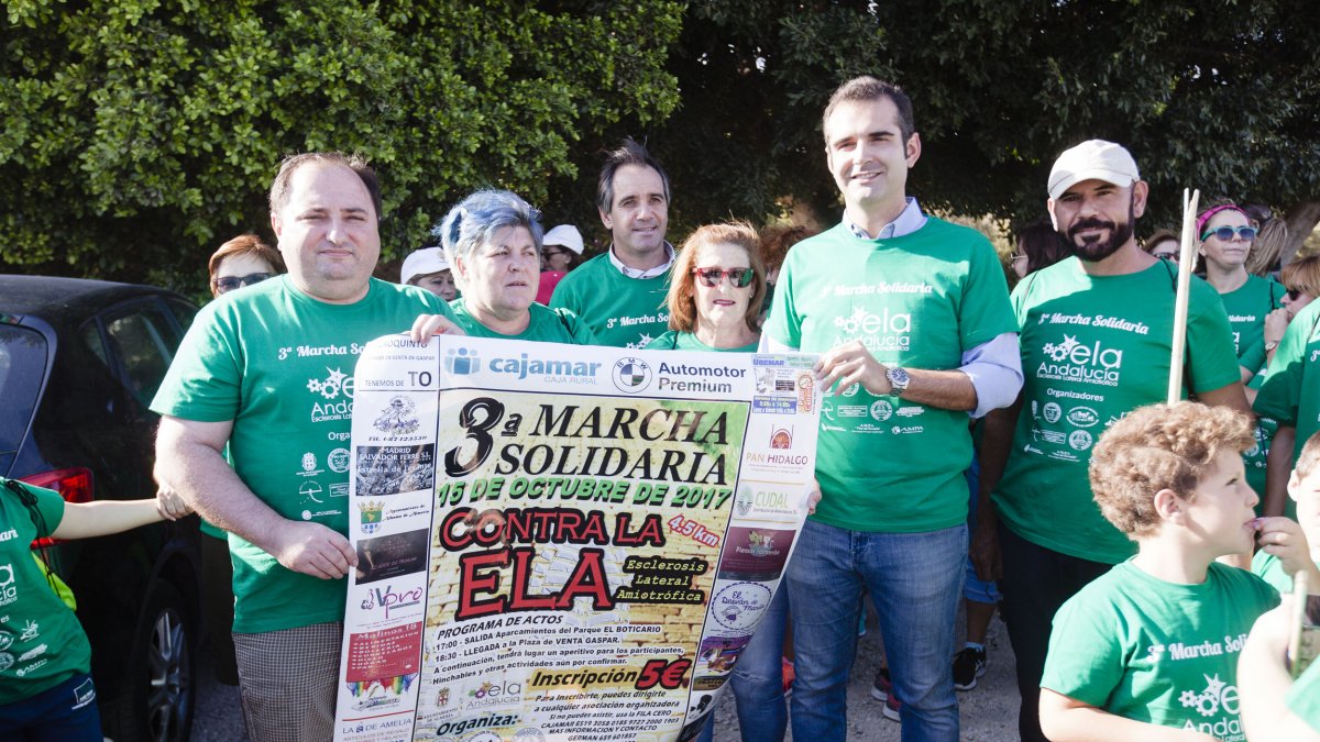 El alcalde de Almería hoy en la Marcha contra la ELA.