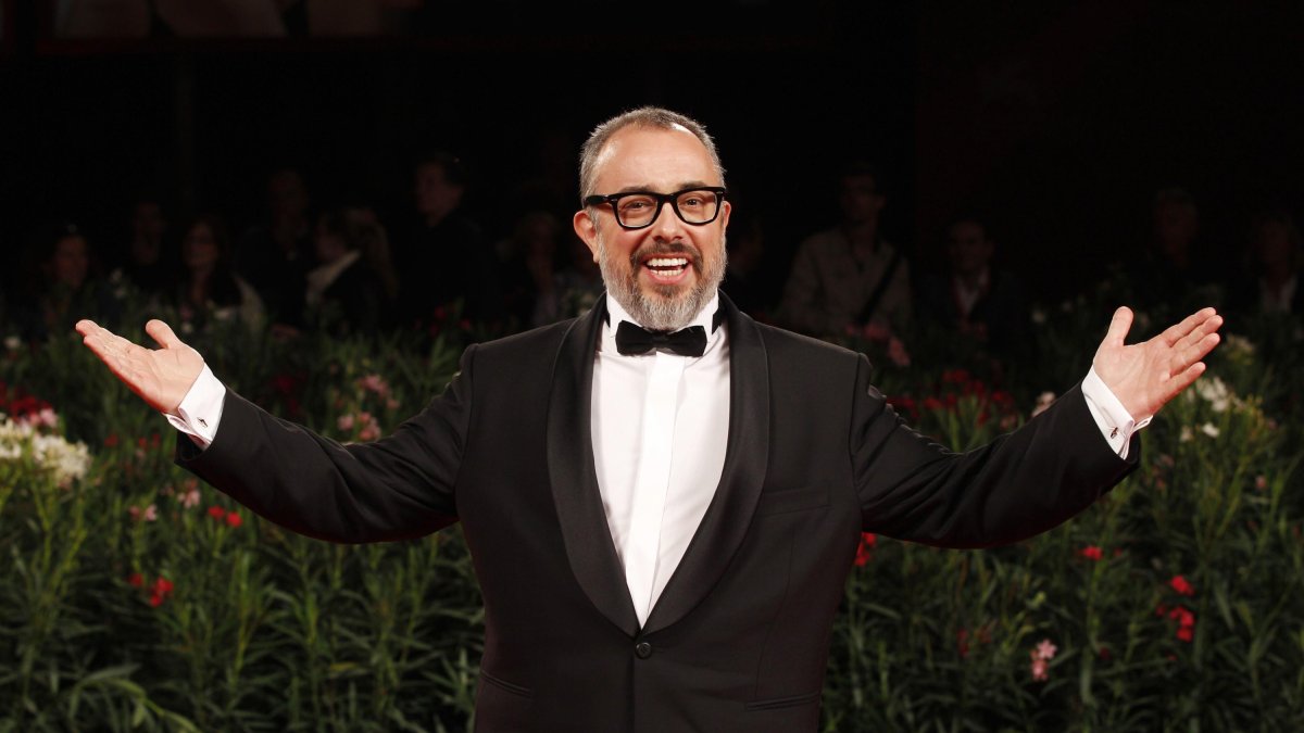 Álex de la Iglesia, durante el estreno en Venecia de su película Balada triste de trompeta.
