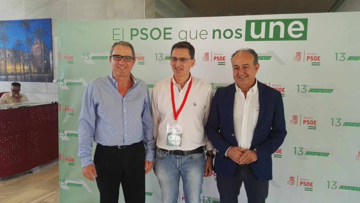 Asensio, Teruel y Soler, en el congreso del PSOE.
