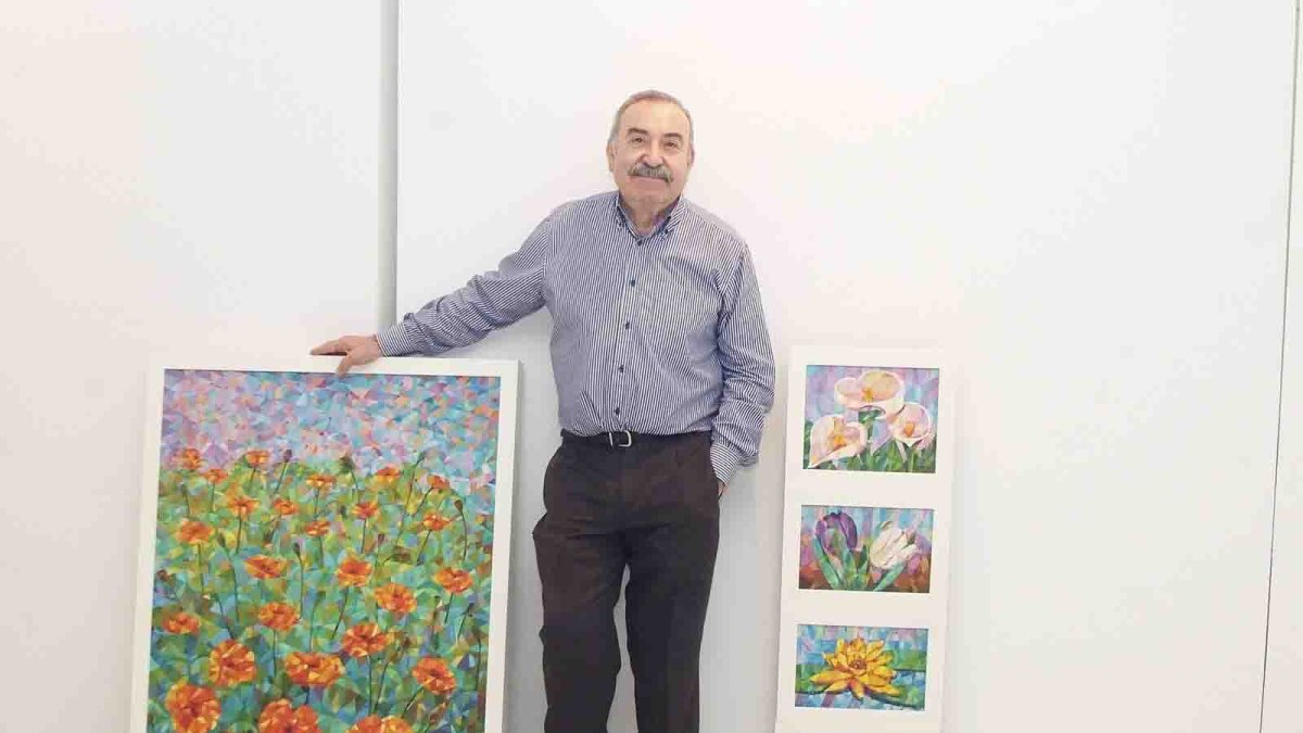 Juan Ibáñez, durante su última exposición, el pasado año en el Teatro Auditorio de Roquetas.