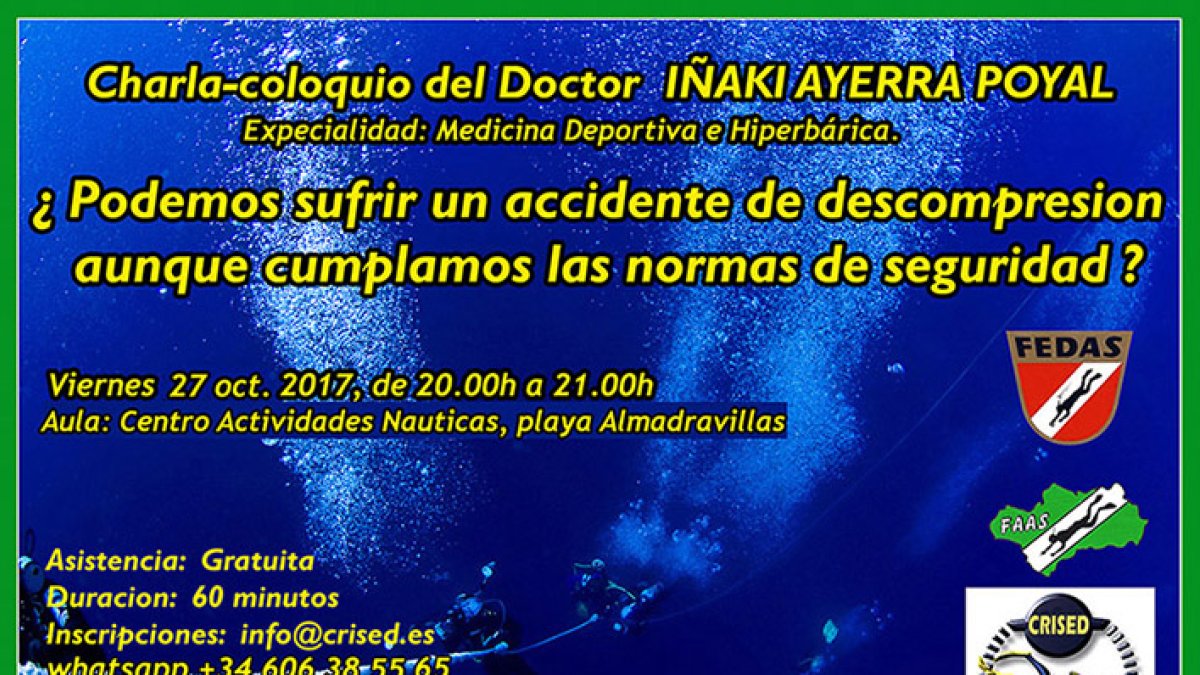 El cartel de la charla-coloquio.