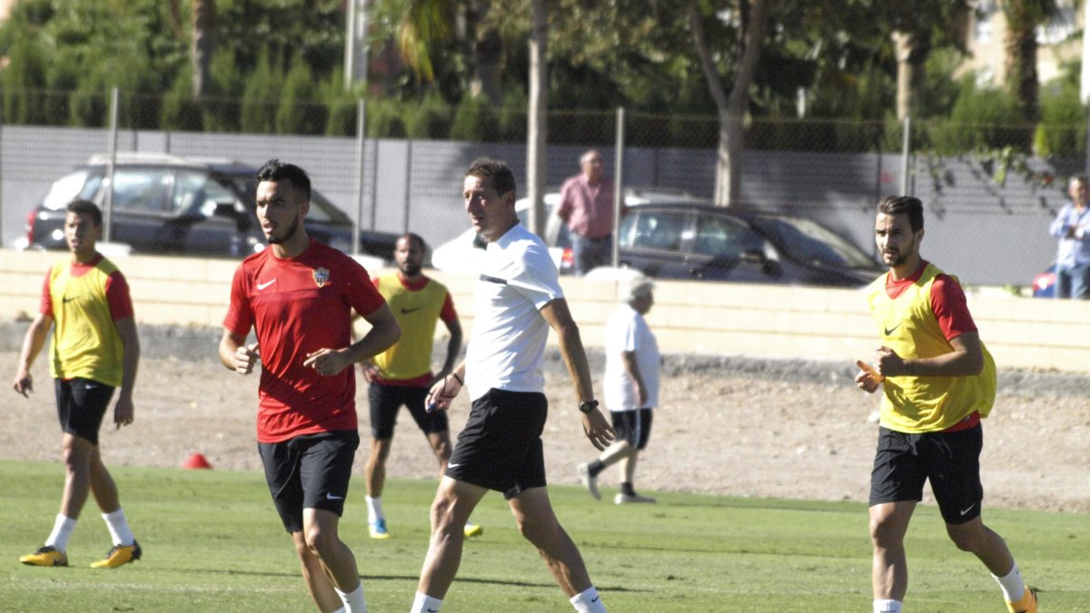 Ramis en el entrenamiento de ayer.