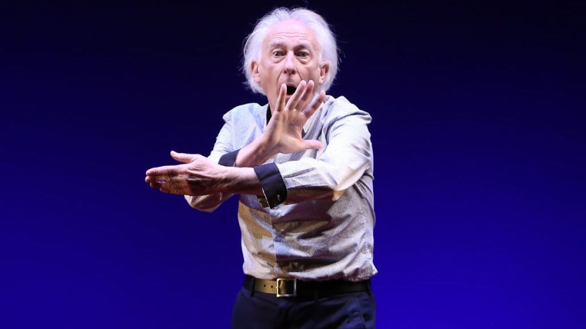 Albert Boadella, en un momento de la representación de El sermón del Bufón.
