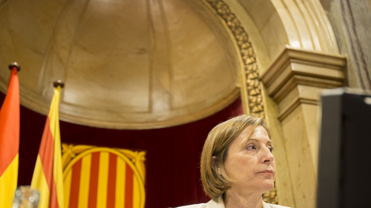 La presidenta de la Cámara, Carme Forcadell.