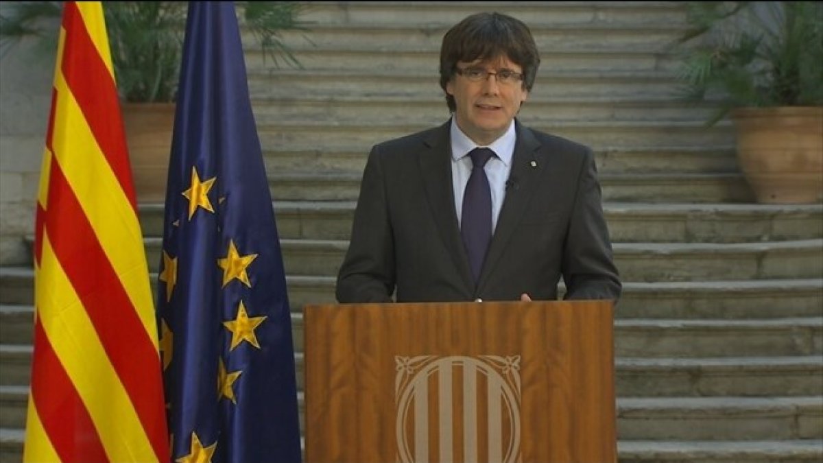 Puigdemont en su declaración de hoy.
