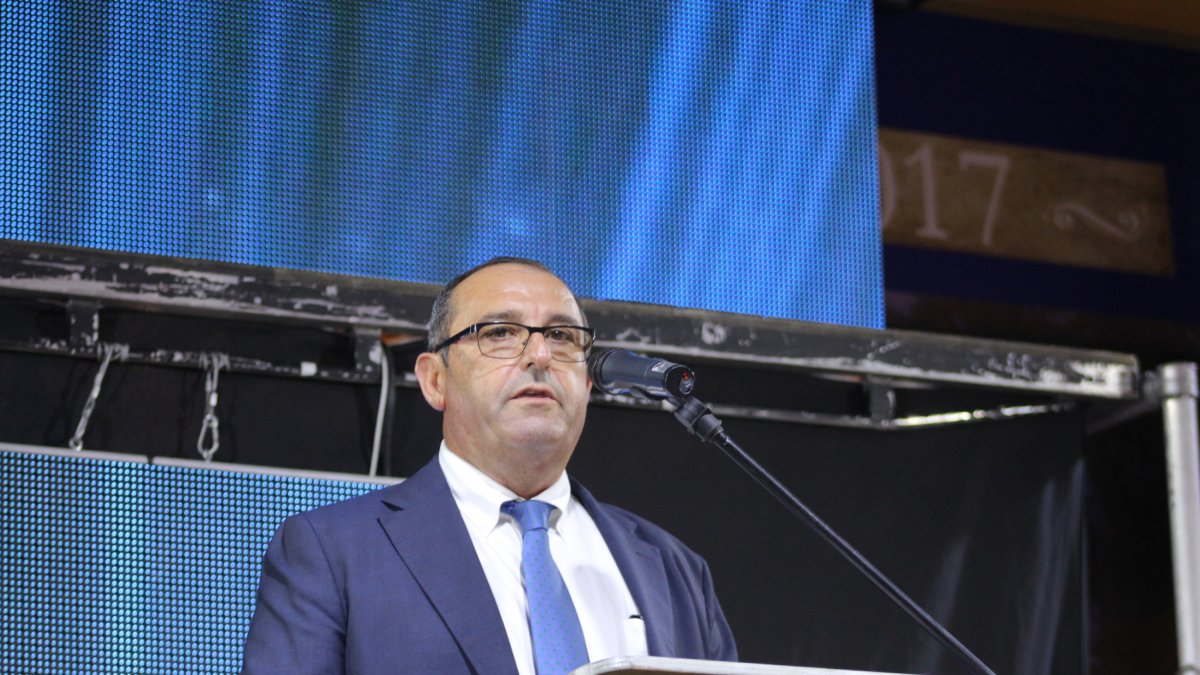 El gerente de Navarro de Haro, muy emocionado durante el desarrollo de la gala.