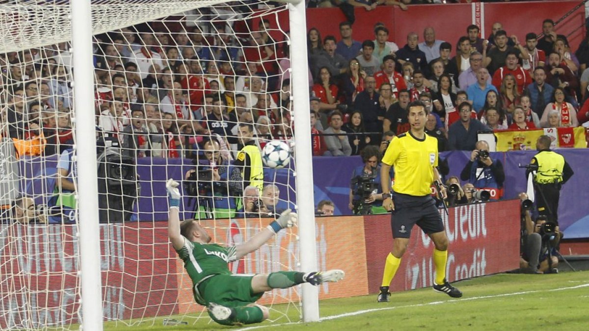 Con este tanto se adelantaba el Sevilla.