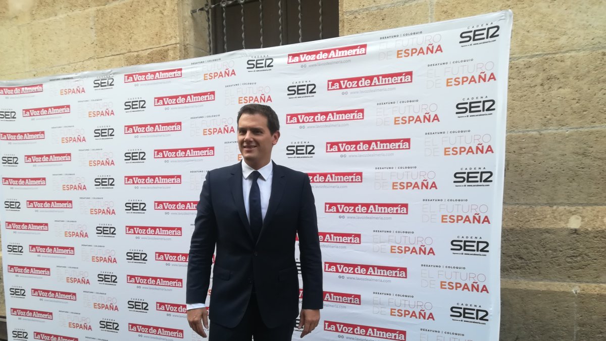 Rivera, a su llegada al acto.