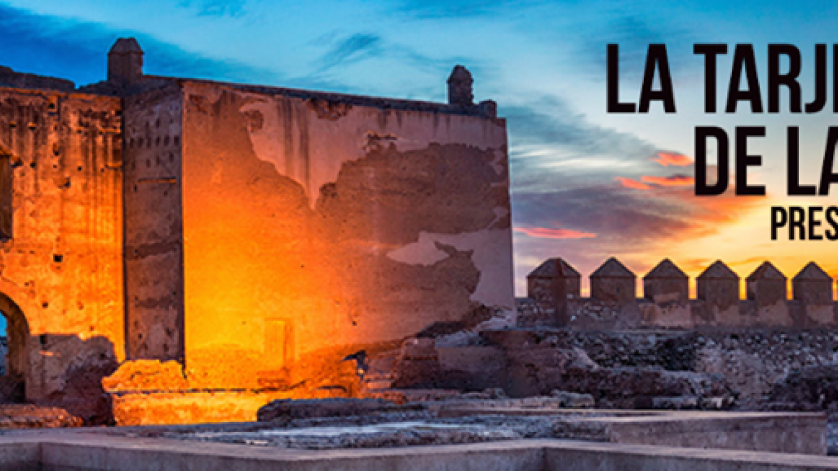 Imagen con la que Amigos de la Alcazaba promociona la presentación de la tarjeta postal.