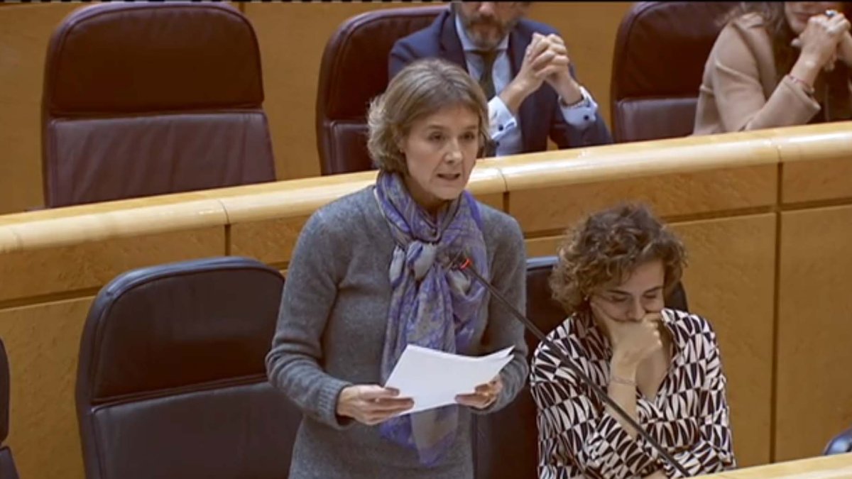 La ministra en su comparecencia ayer en el Senado