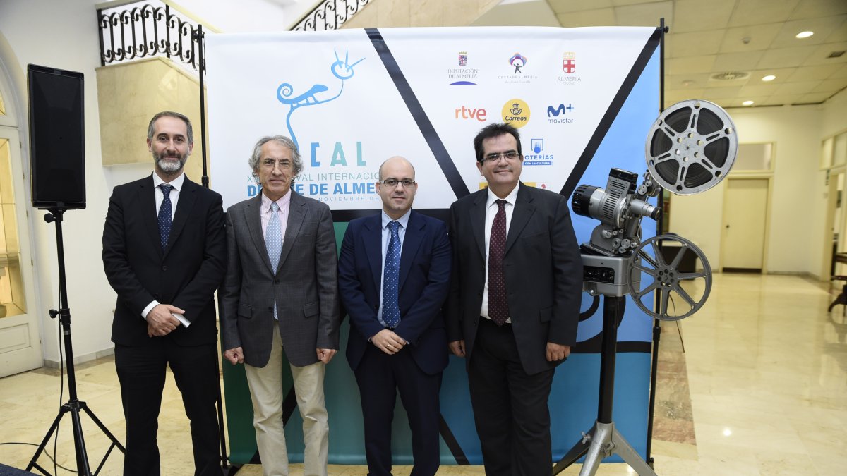 Presentación con Joaquín Ramírez, Miguel Ángel de la Cruz, Amador Carmona y Antonio J. Rodríguez.