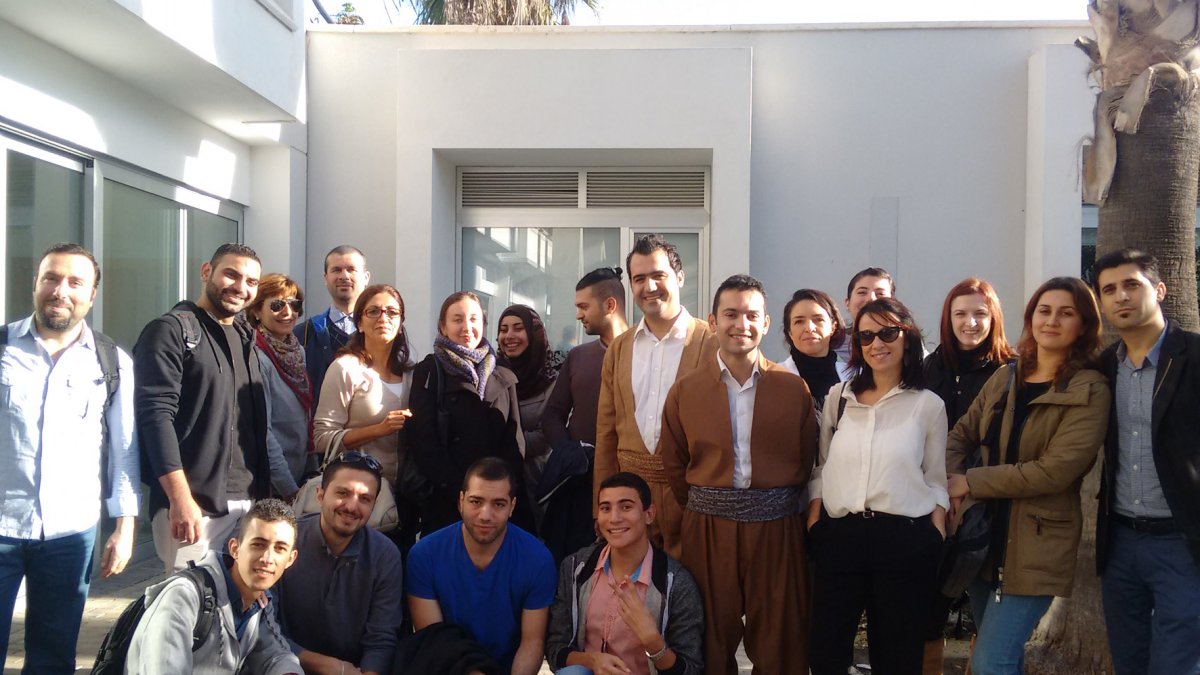 Recibimiento al estudiante sirio becado en la UAL.