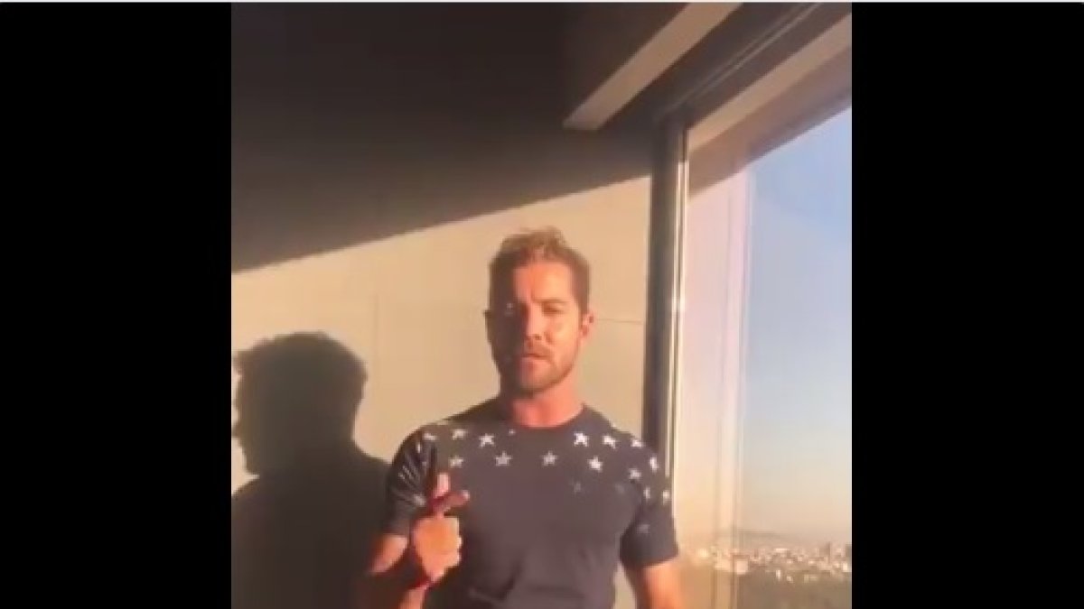 Captura del vídeo de David Bisbal grabado desde México.