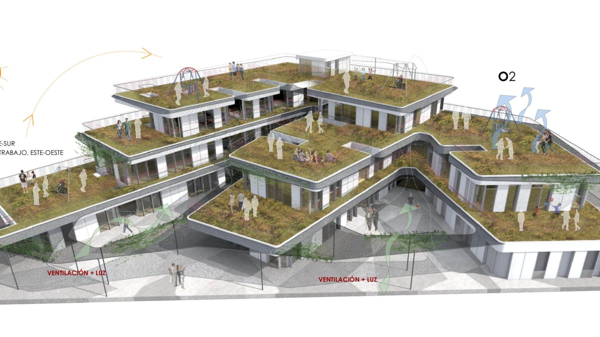 Diseño del futuro edificio asociativo de la Vega de Acá