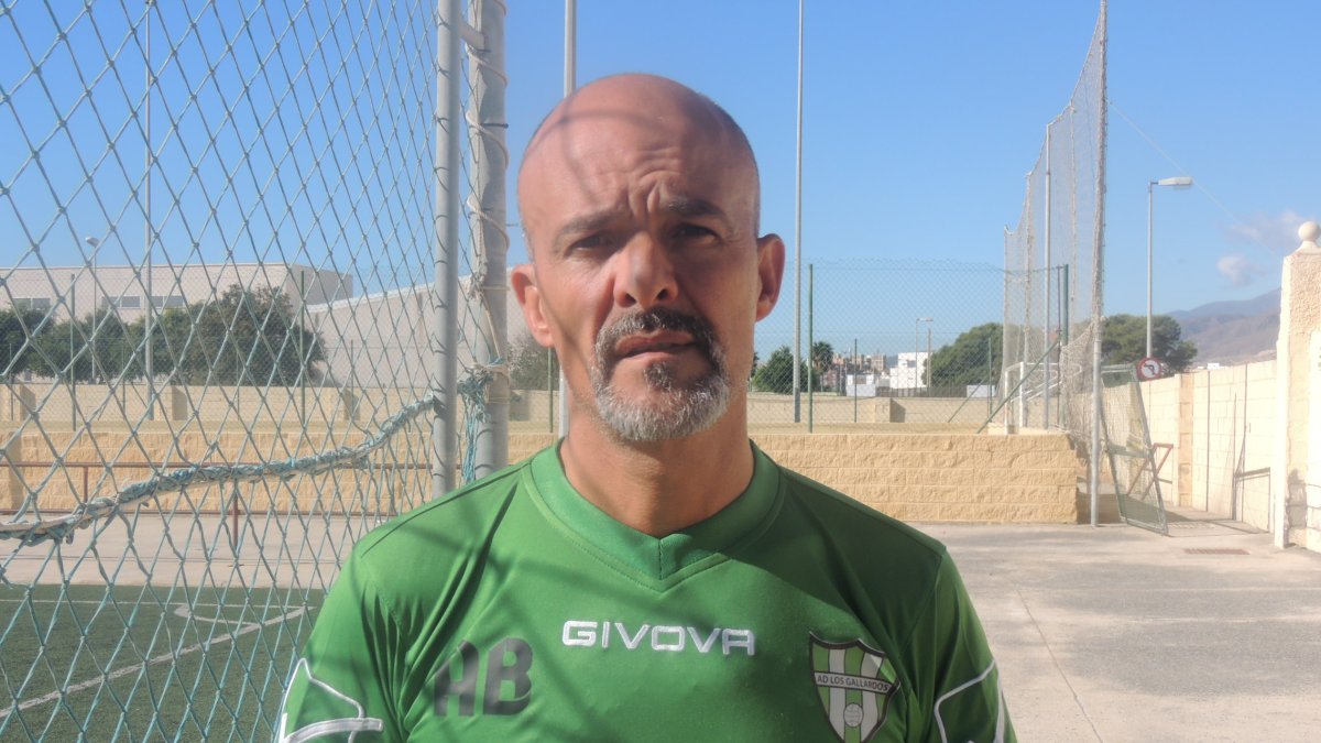 Ángel Blanco en el campo Rafael Andújar.