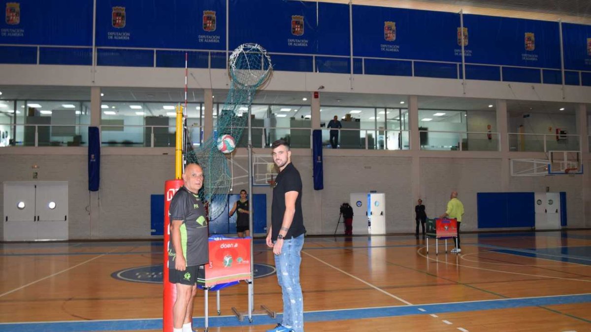 Piero y Borja a pie de pista.
