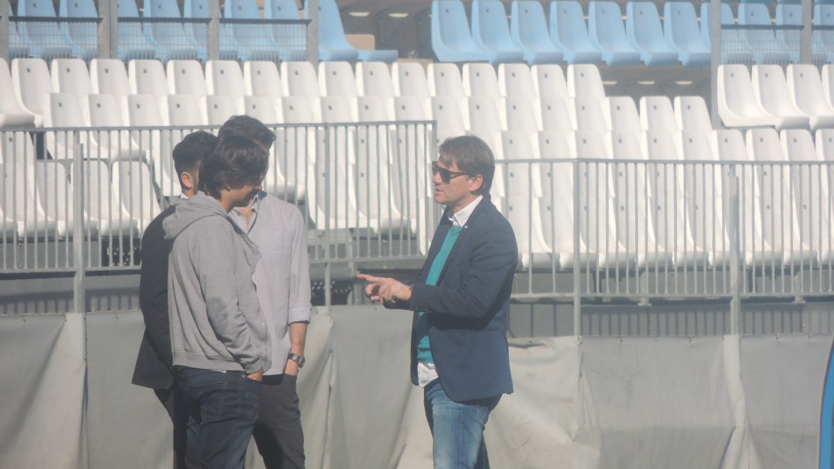 Rafita charlando con Ibán Andrés.
