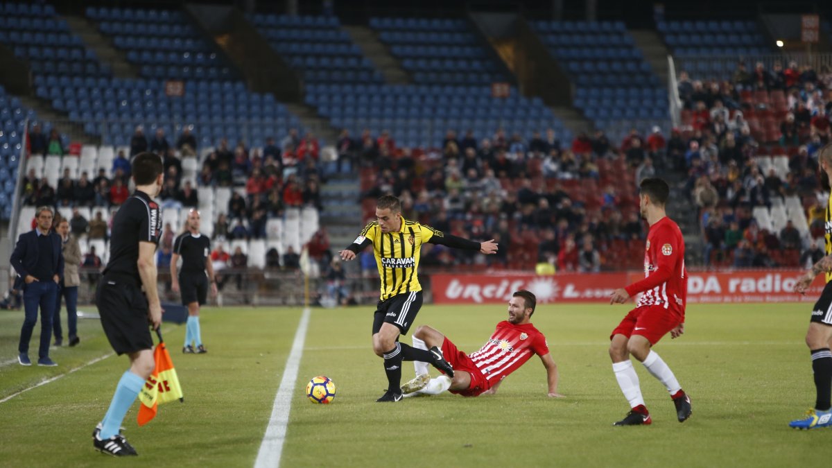 Motta en el partido con el Zaragoza.
