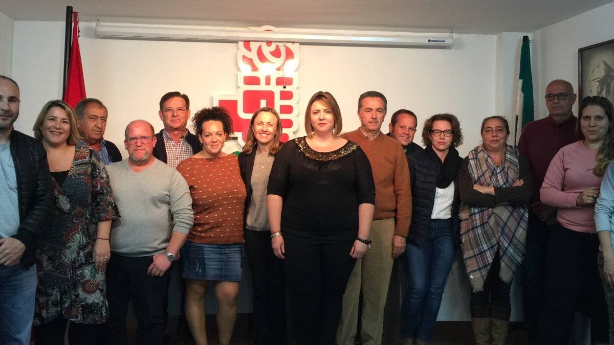 La nueva Ejecutiva del PSOE huercalense.