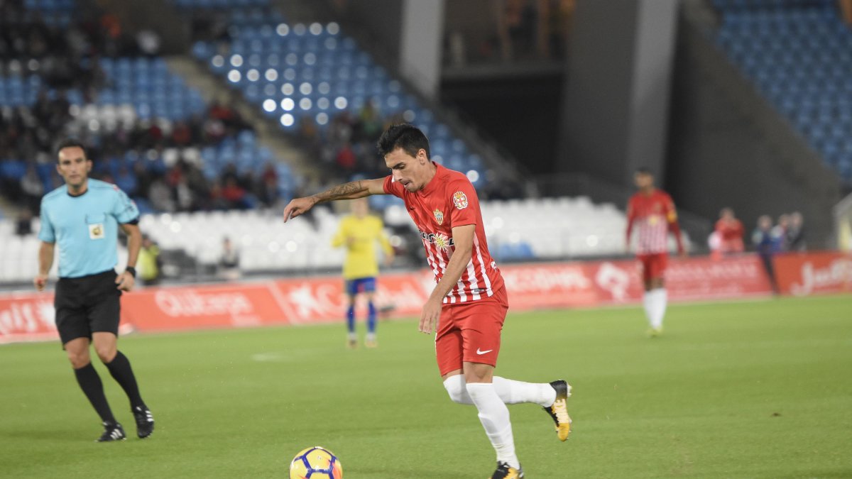 Gaspar en el partido en casa ante el Cádiz.