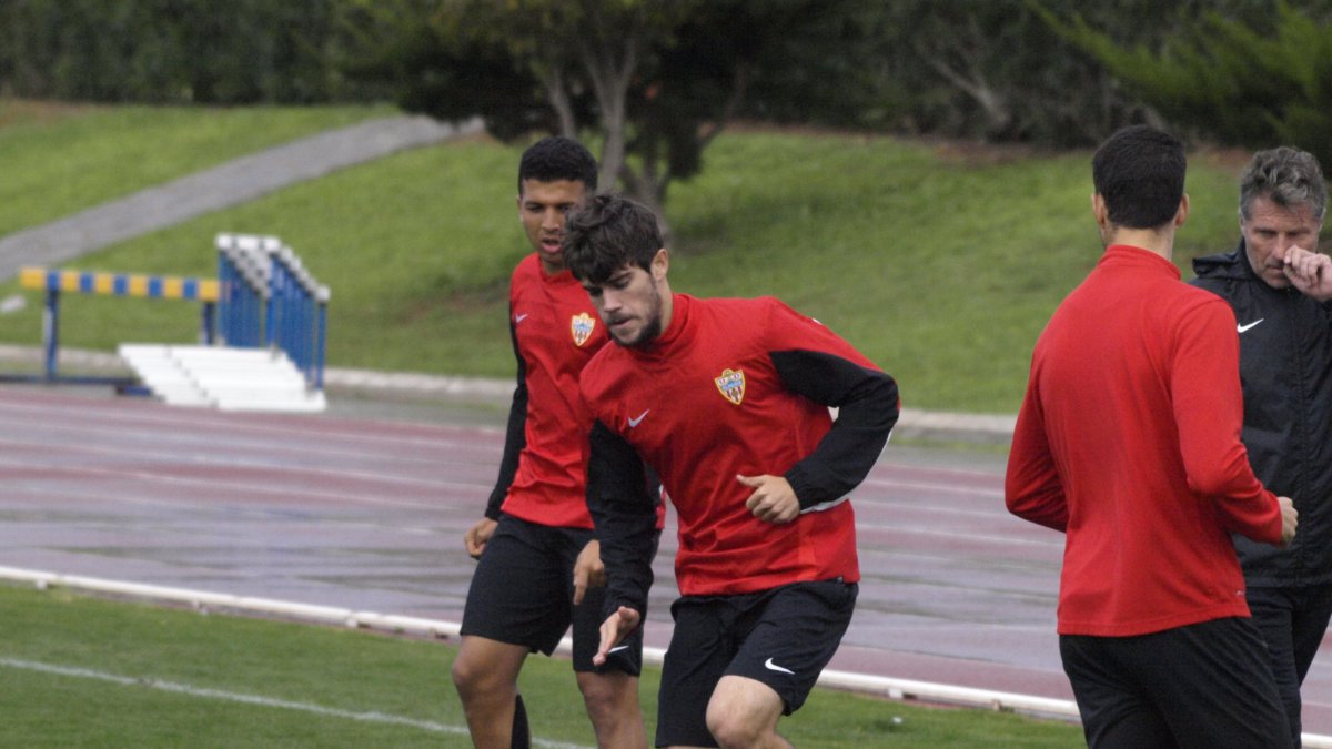 José Ángel Pozo en el entrenamiento.